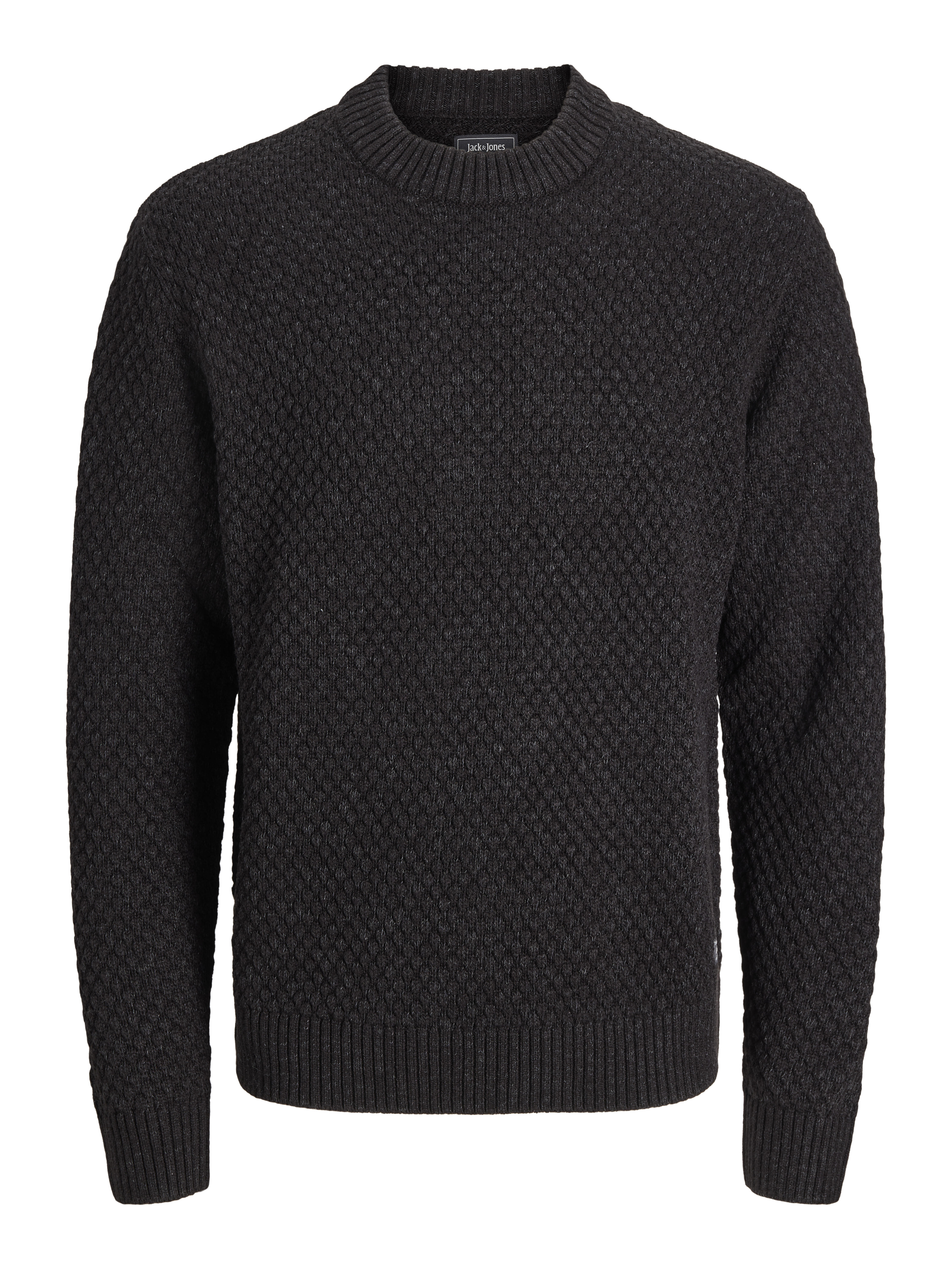 Jack & Jones Herren Grau Strukturierter Pullover In Dunkel - Bild 2