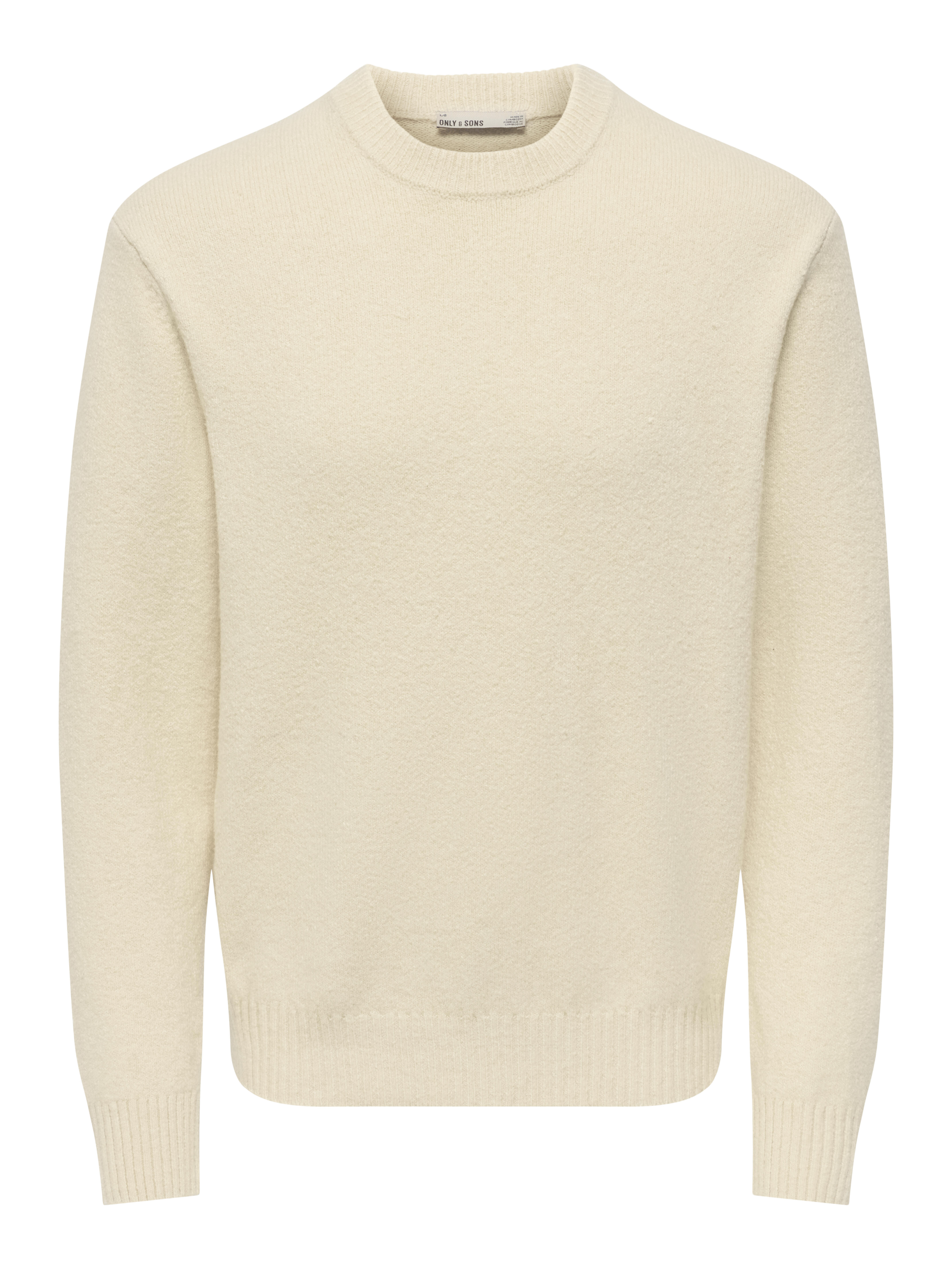 Only & Sons Herren Pullover in Offwhite mit Rundhalsausschnitt aus Baumwollmix in Größe XXL - Bild 5