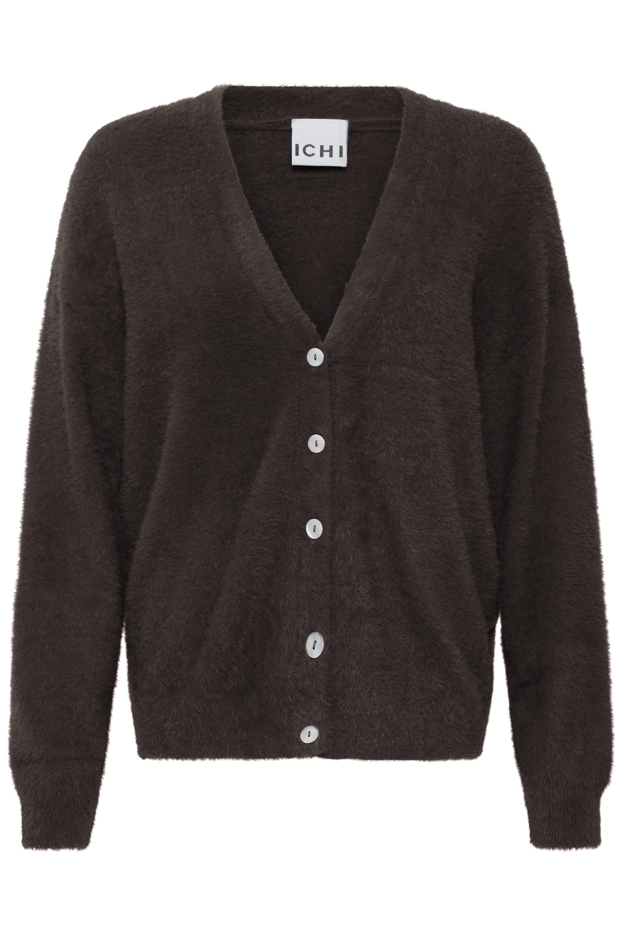 VAN GRAAF Ichi Damen Braun Strick-Cardigan Langarm Ihbrula Mittel - Bild 3