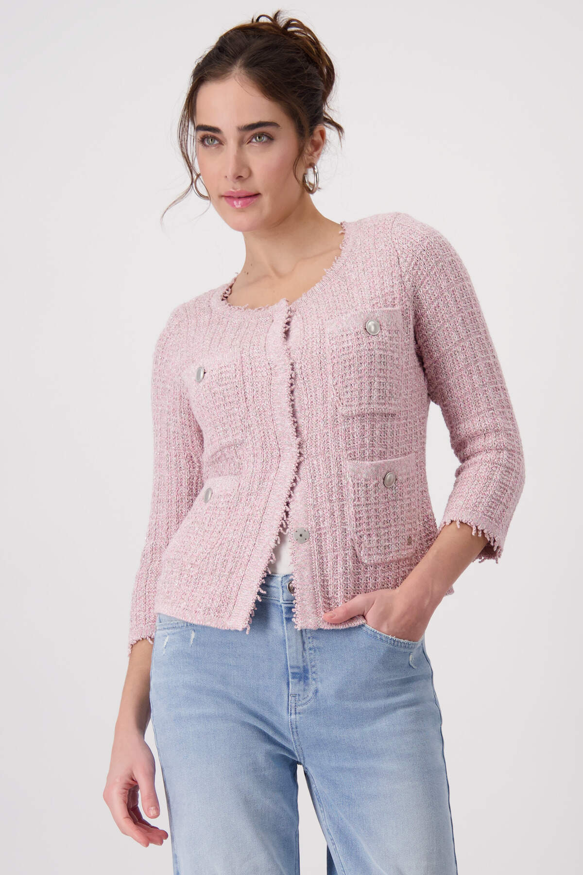 Monari Strickjacke Monari Jacken Sale Monari Blouson Lochspitze