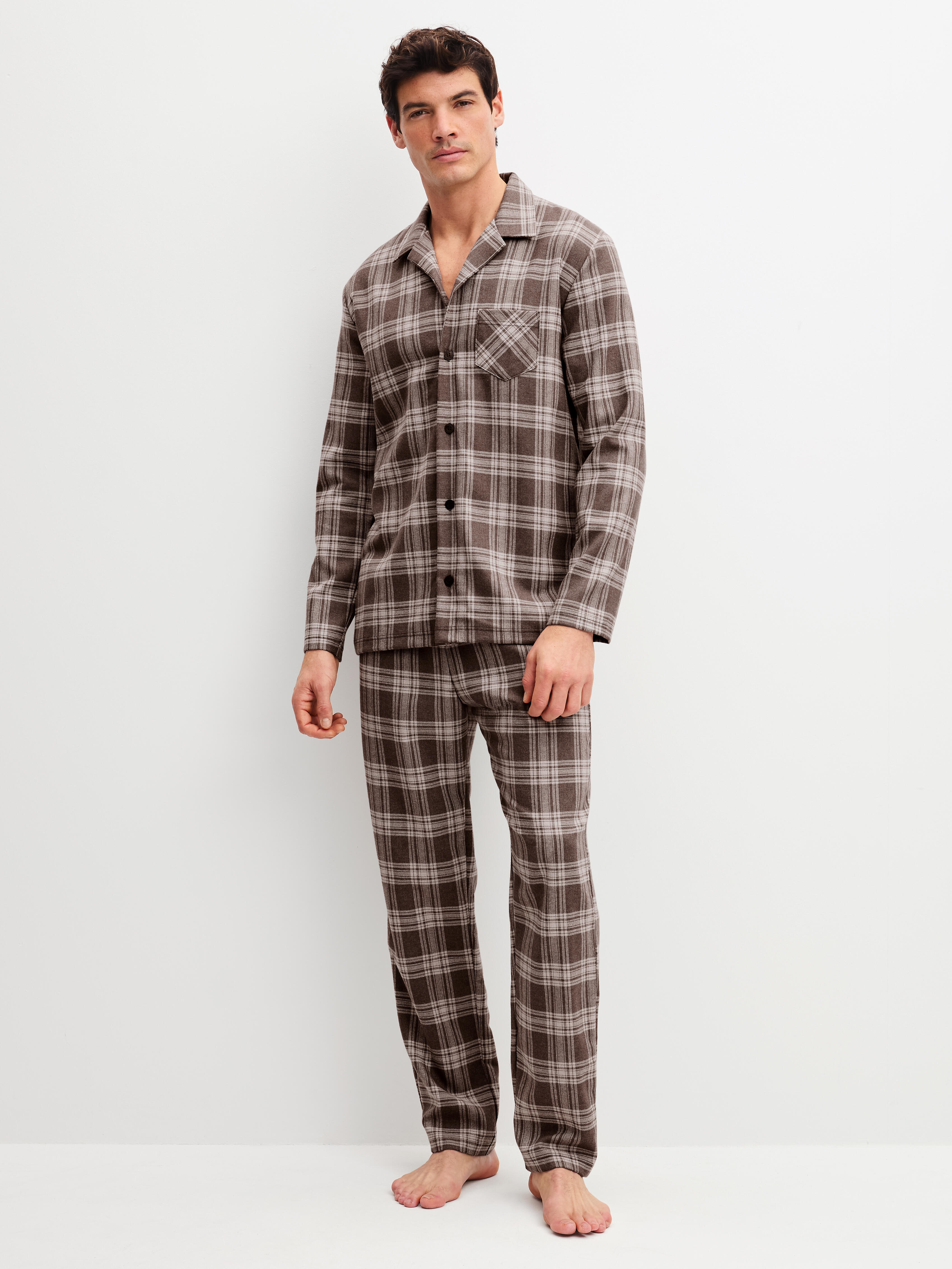 Calida Herren - Pyjama Coffee Bean - Gr. - Xl