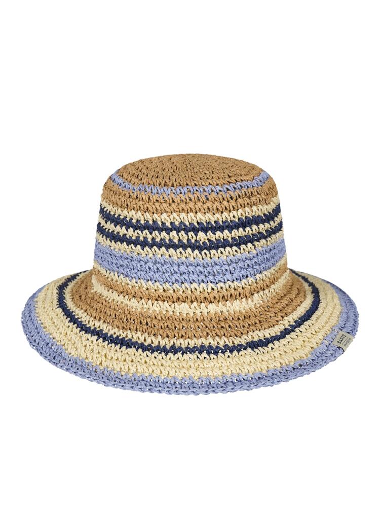 Barts Blau - Gehäkelte Sommerhut Mit Farbigen Streifen - Gr. - Os