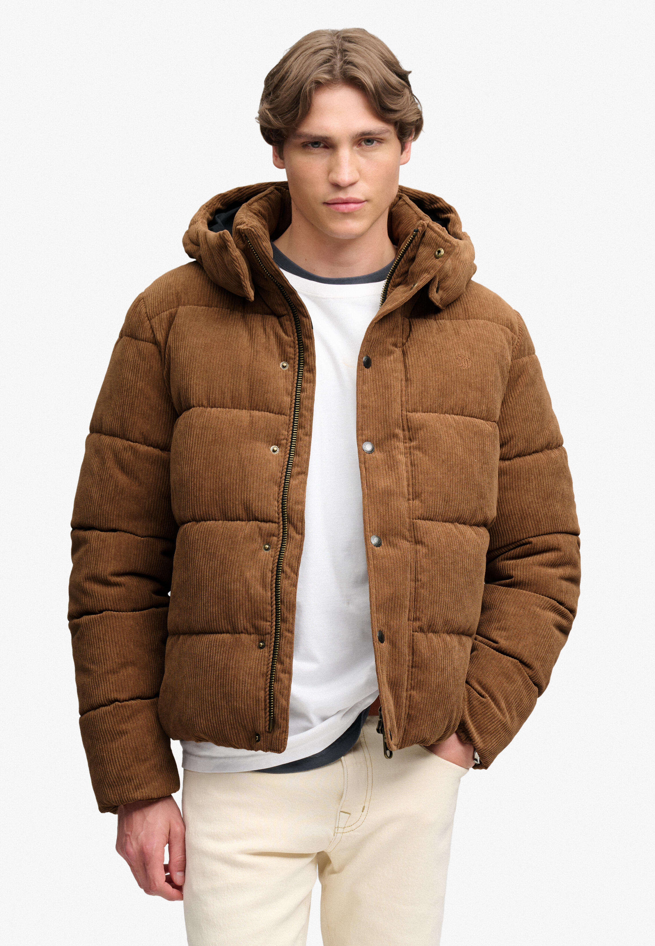 Superdry Marron Weste Aus Samt Premium - Bild 5