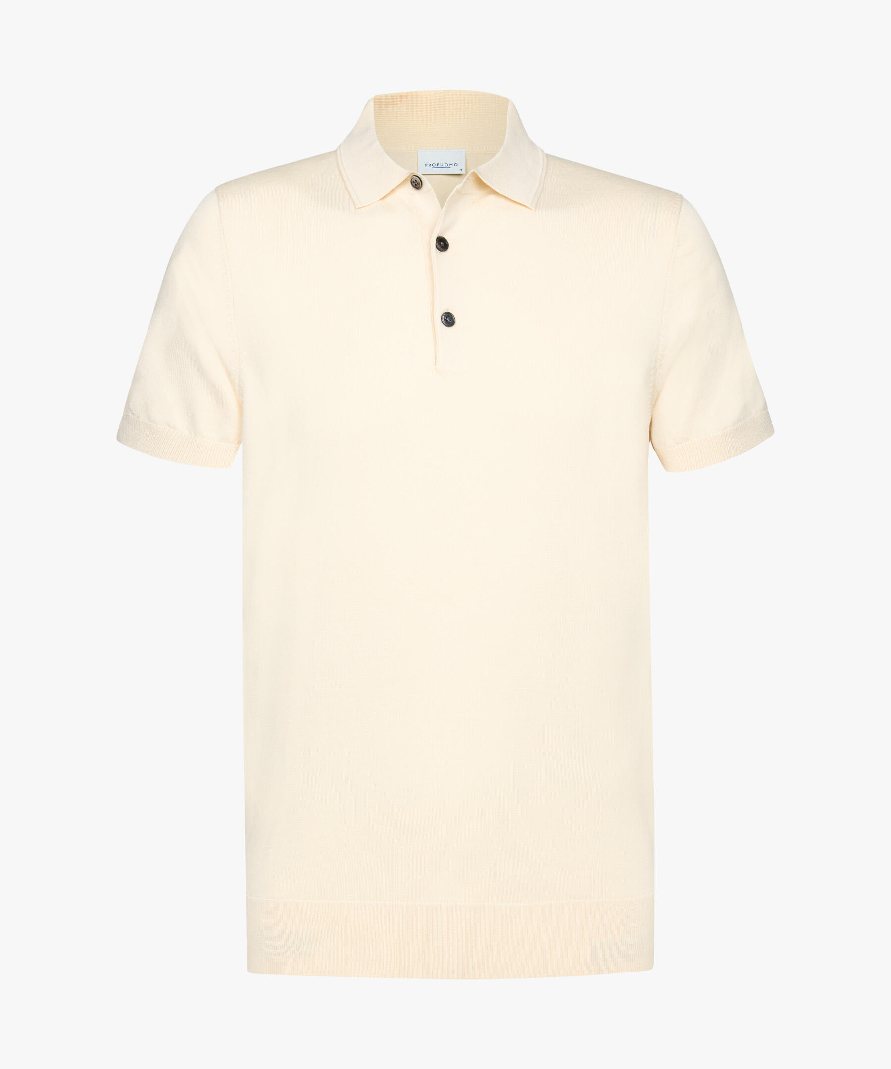Profuomo - Cremefarbene Luxury Basic Polo Cremeweiß - Gr. - Xl