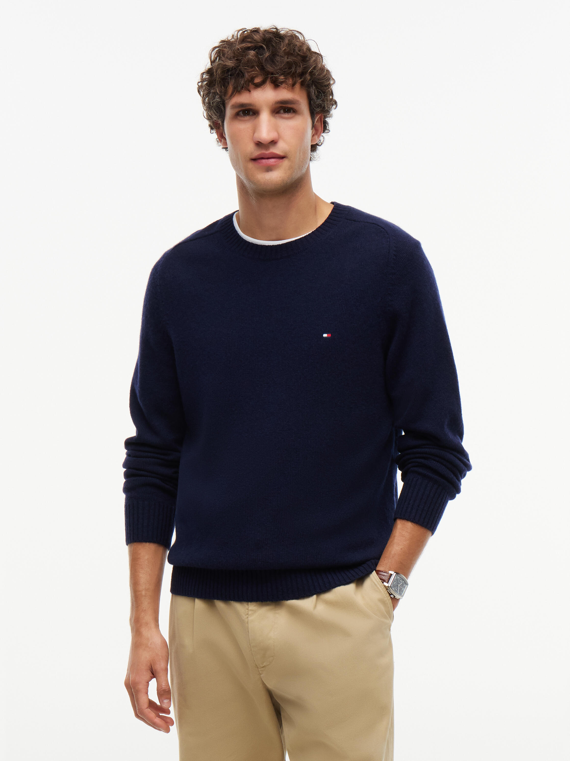 Tommy Hilfiger - Round-Neck Strickwaren - Knitwear - Herren - Blau - M - Bild 3