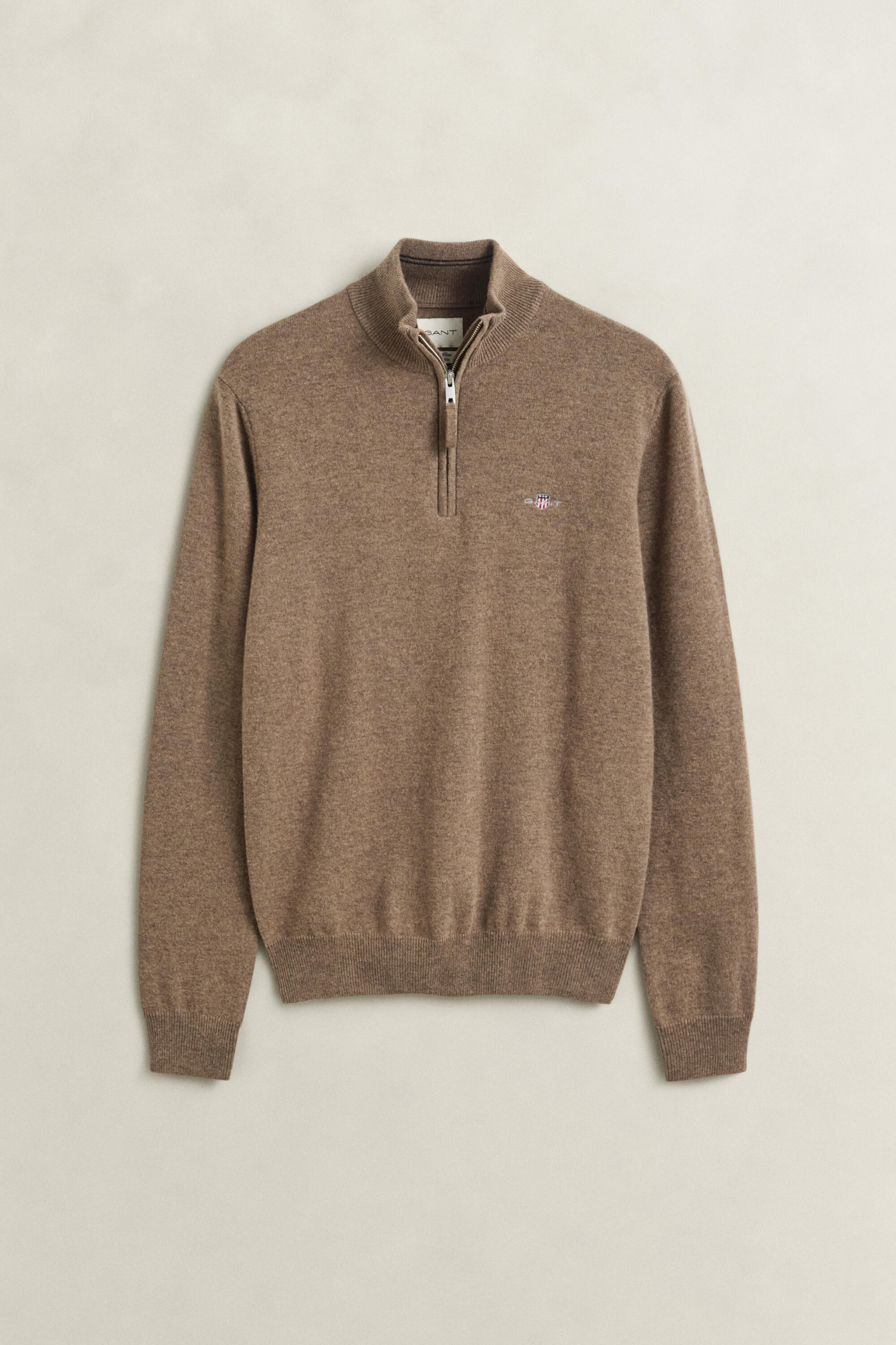 Gant Beige Halb-Zip-Pullover Superfine - Bild 7