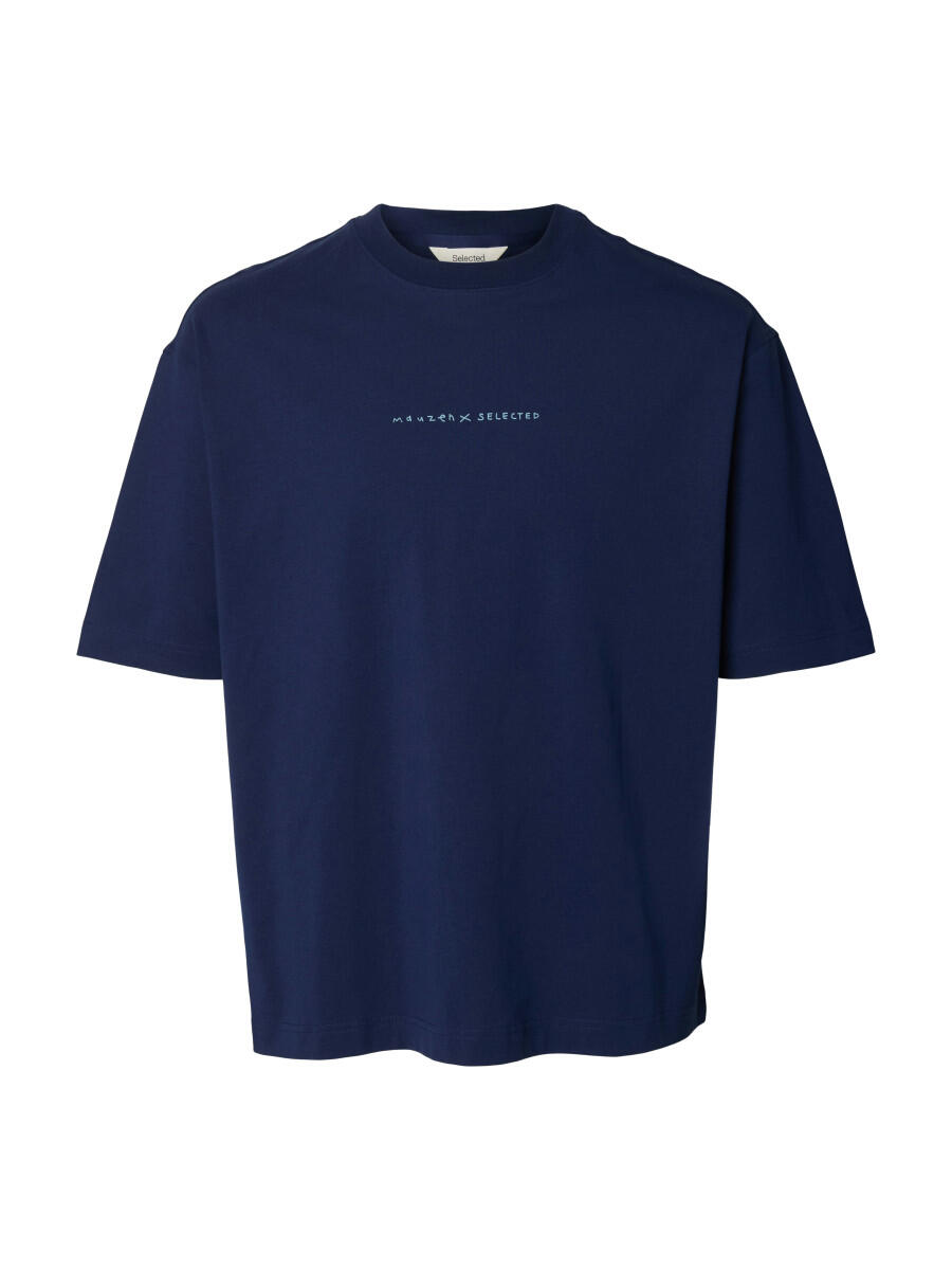 Selected Men Blau - T-Shirt - Slhrelaxnorman - Gr. - L