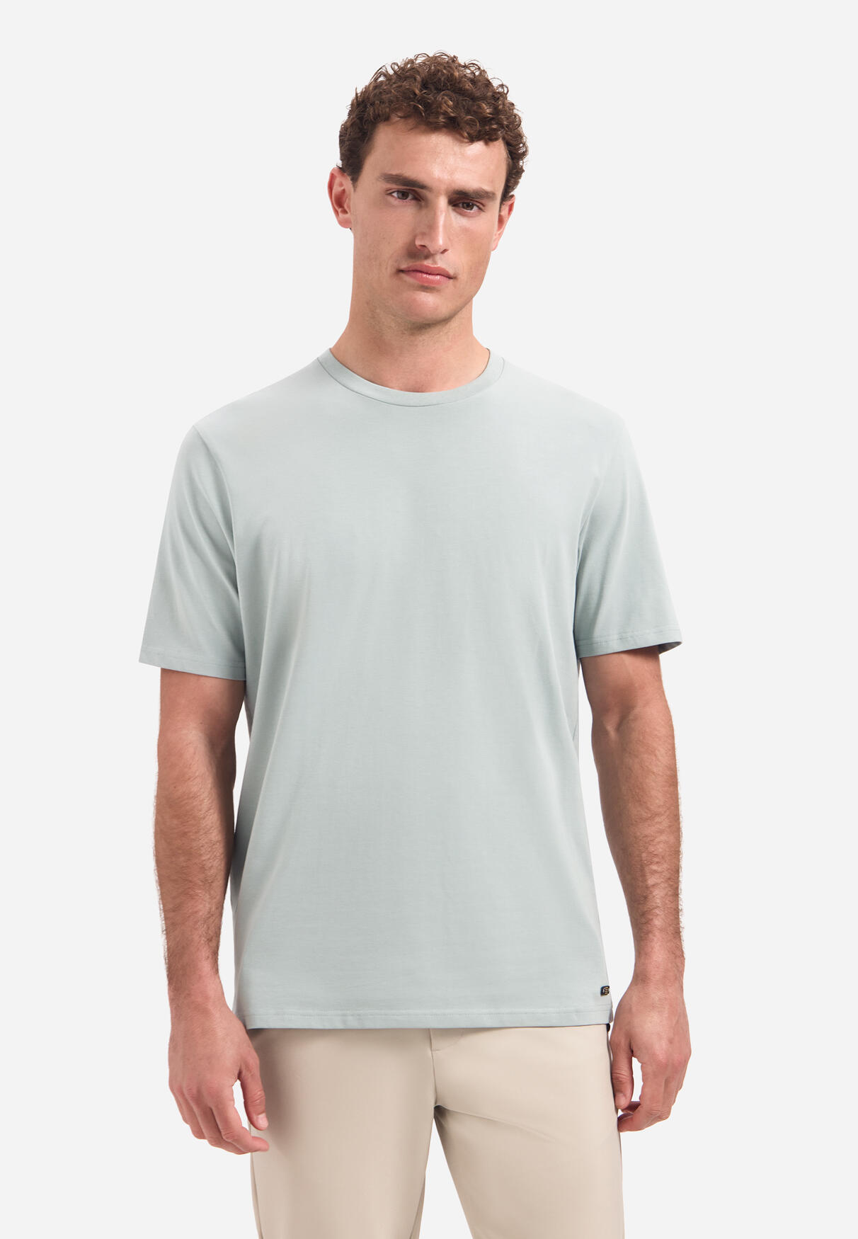 No Excess - T-Shirt Crewneck Solid Basic Stretch Smoke - Gr. - L