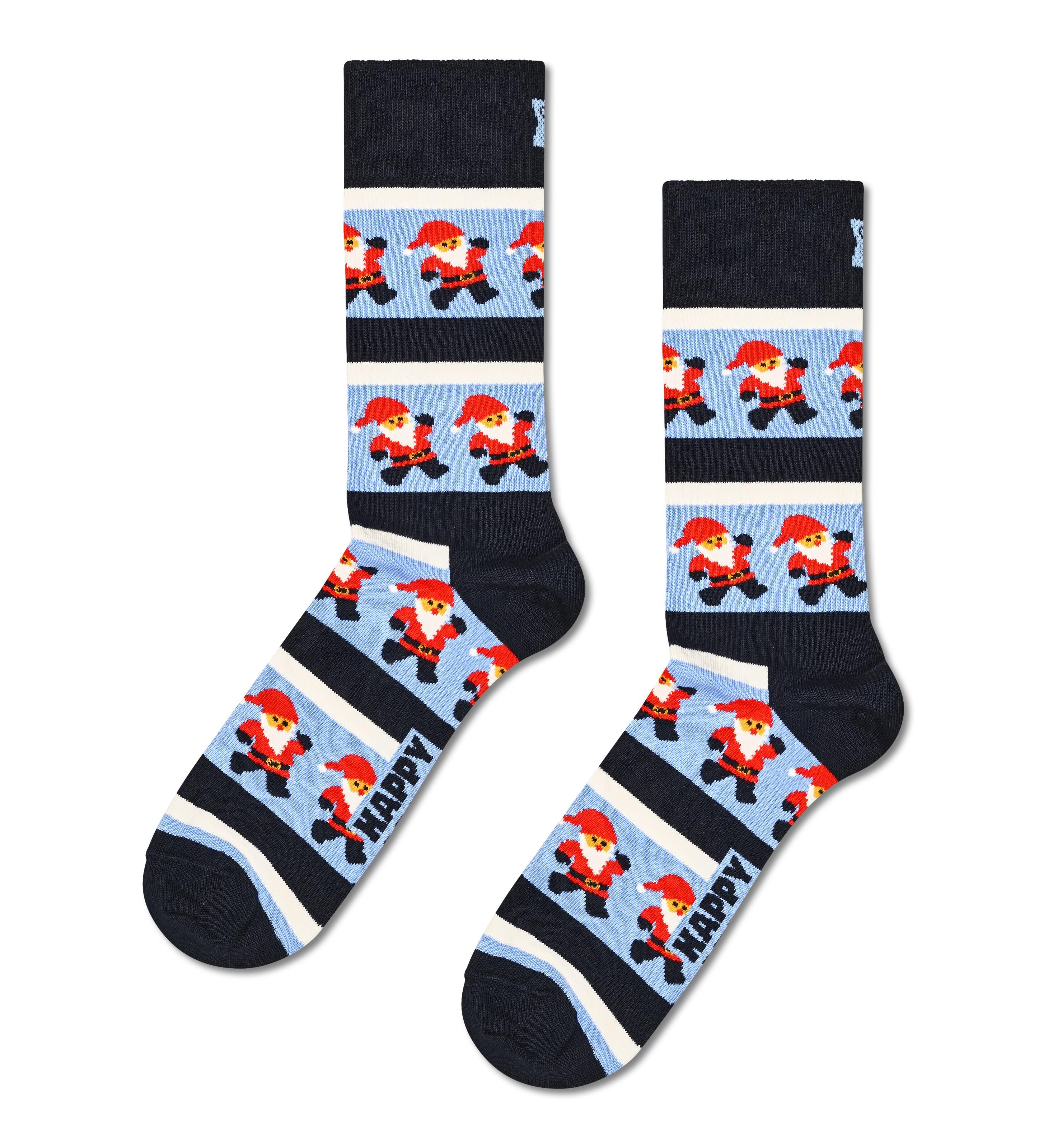 Happy Socks Blau - Santa Stripe Sock - Gr. - 43.5