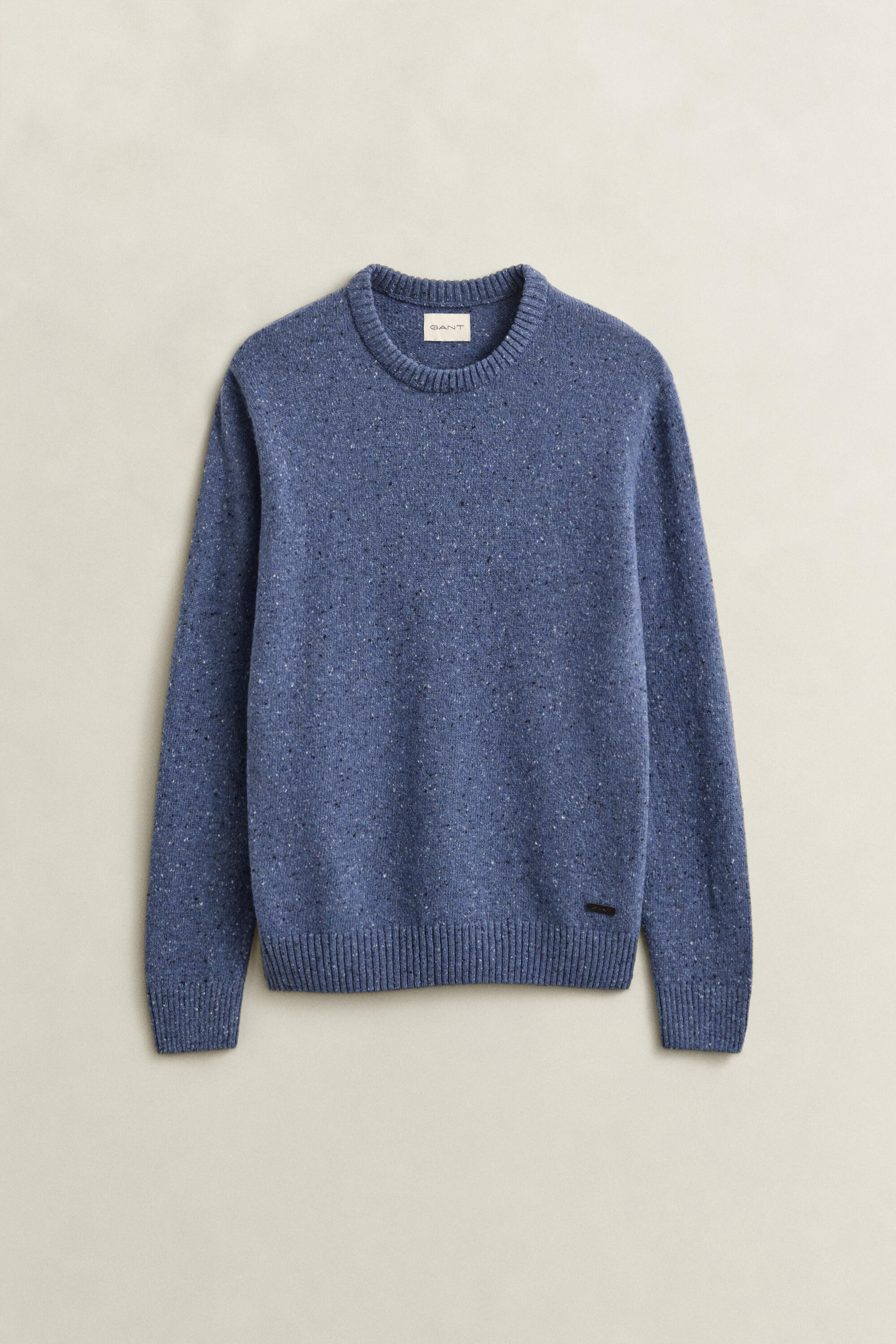 Gant Herren Blau Für 8040262 Rundhalspullover Aus Wollmischung Mit En Noppen (L), Lässig, Recycelte Wolle - Bild 4