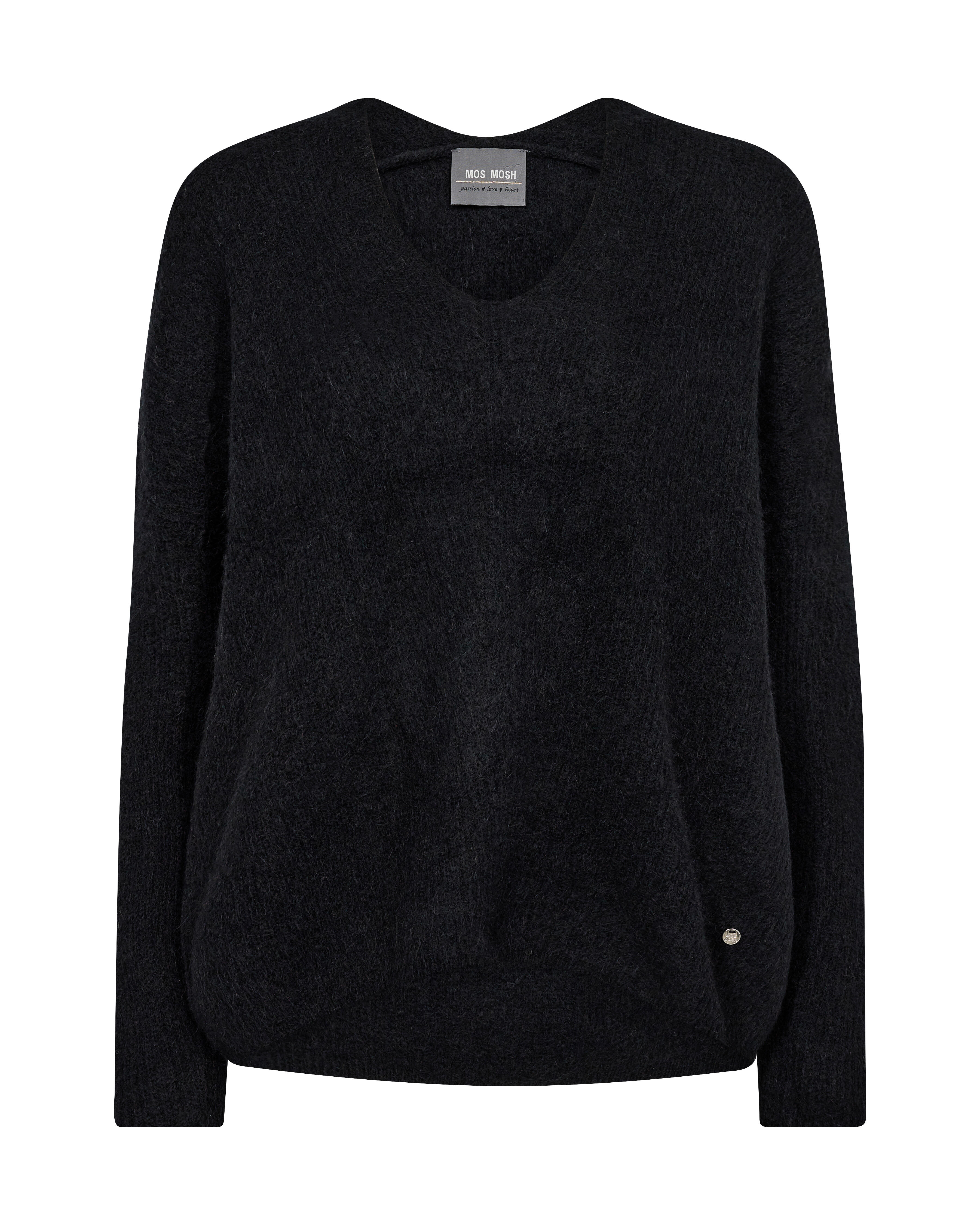 Mos Mosh - Mmthora V-Ausschnitt Strickpullover - Knitwear - Herren - Schwarzk - S - Bild 4