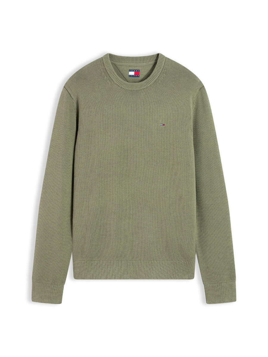 Tommy Jeans Grün - Slim Fit Pullover Mit Rundhalsausschnitt - Gr. - L - Bild 3