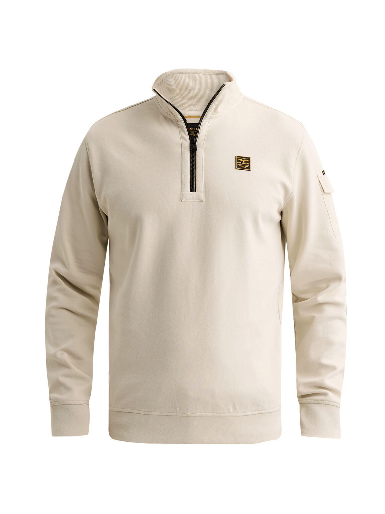 Pme Legend - Half Zip Interlock Jersey Bone White - Gr. - L