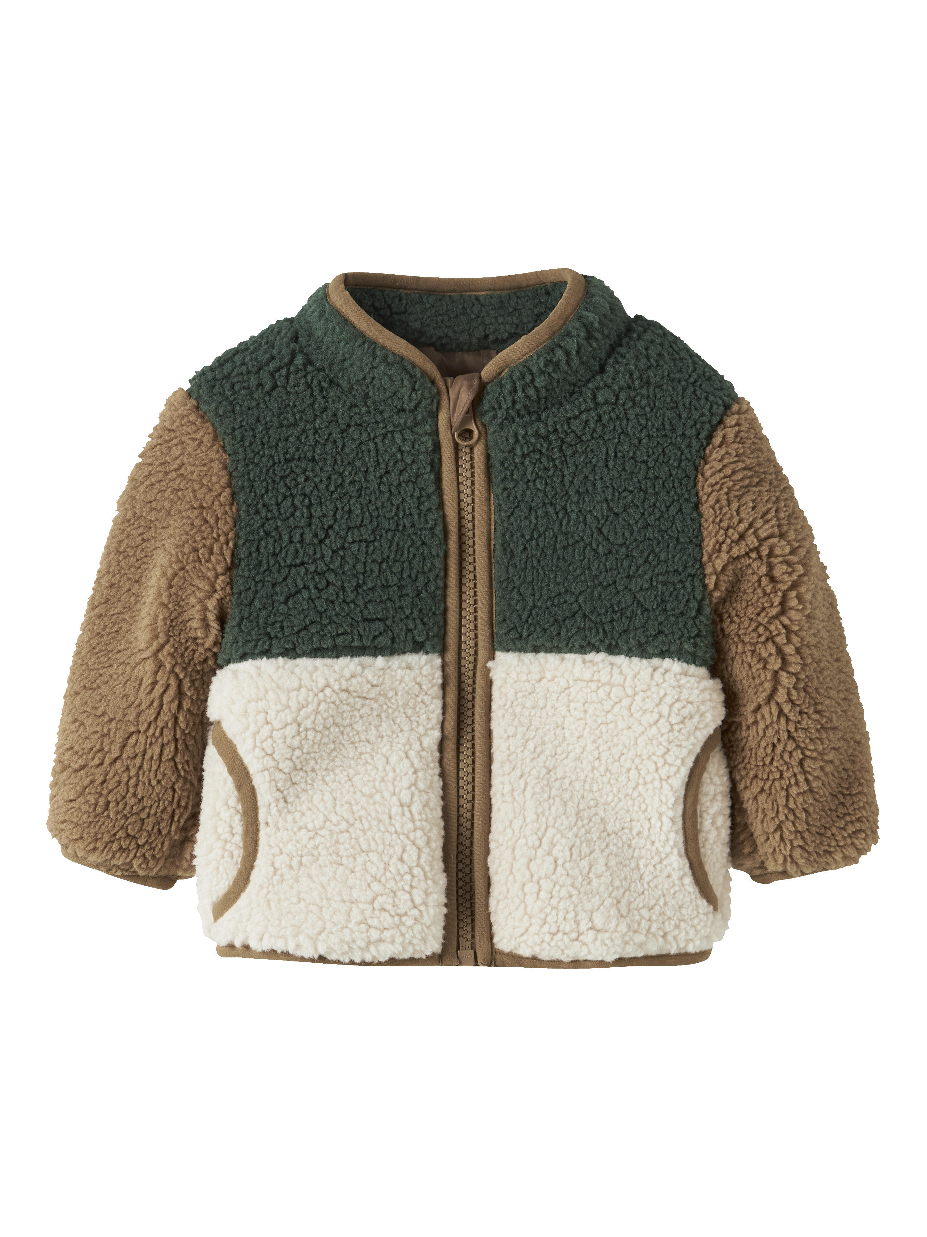 Name It Nbmmacey Teddy Jacket Block, Jungle Green - Bild 2