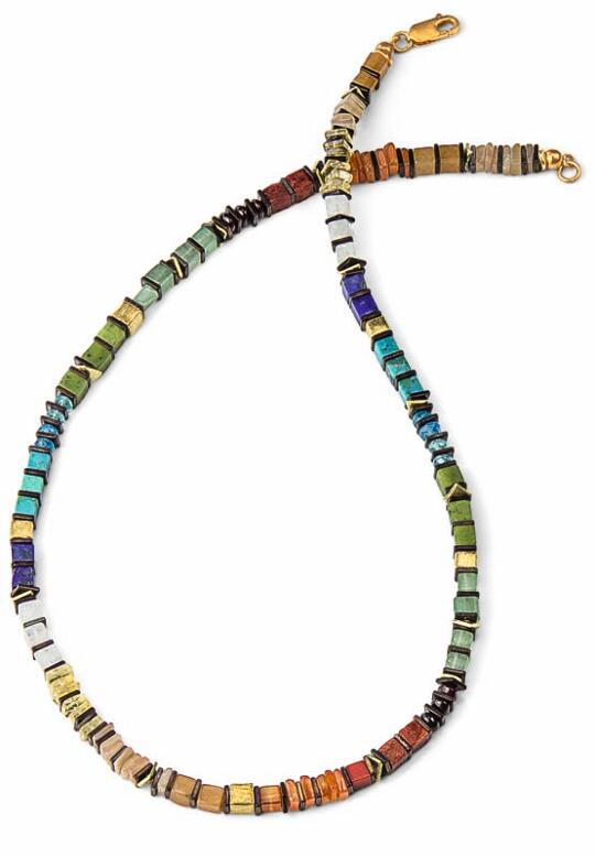 Collier "Rainbow Cubes"
