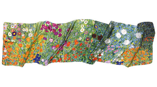 Gustav Klimt: Seidenschal "Bauerngarten"