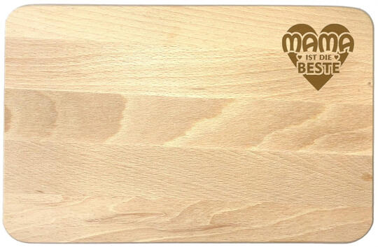 'Vesperbrettchen, Buche, Gravur - Mama ist die Beste - Design sweet'