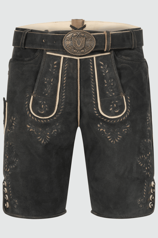 Herren Lederhose GASPAR mit Gürtel - Krüger Buam - 961870-000-0076