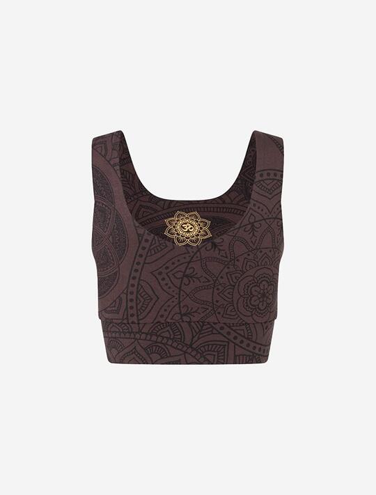 Yoga Bra Hatha Guna - enzianblau und braun