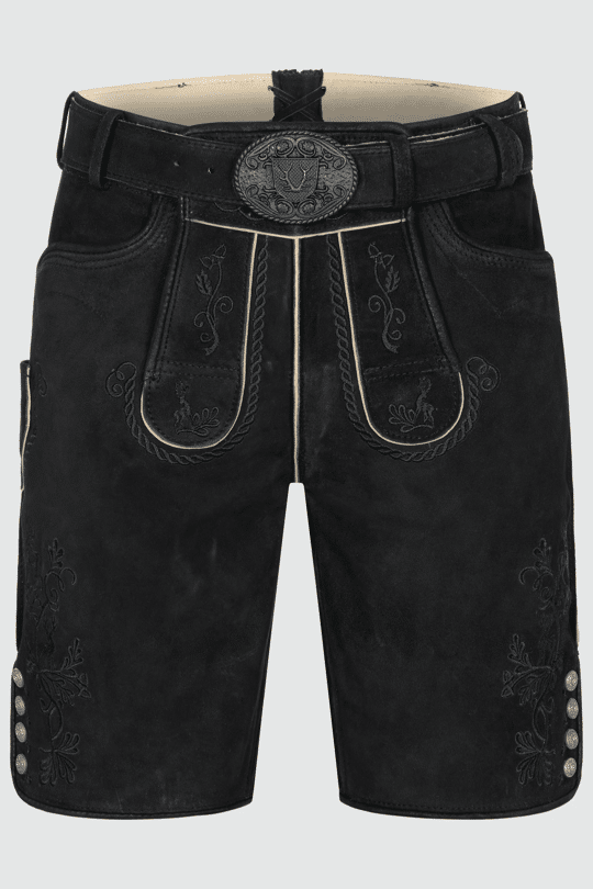 Herren Lederhose SYLVAR mit Gürtel - Krüger Buam - 968770-000-0004