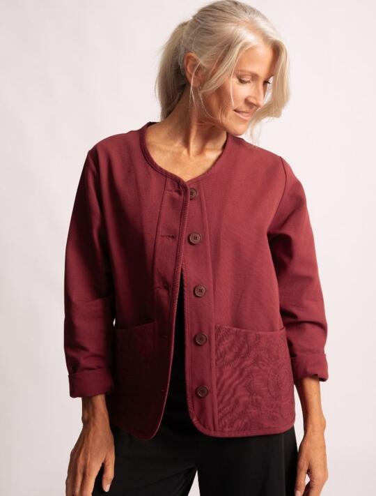 Canvasjacke Navun - tiefrot