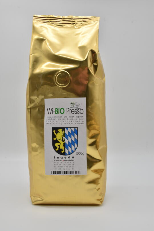 WI BIO Presso 500g Bohnen