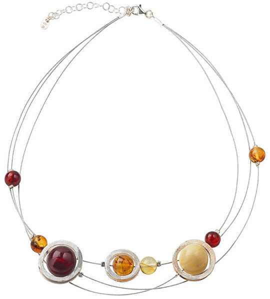 Bernsteincollier "Sonne, Mond und Sterne"