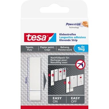 tesa® tesa® Klebepad Tapeten, Putz Innenbereich 20 x 80 mm (B x L) weiß 6  St./Pack.