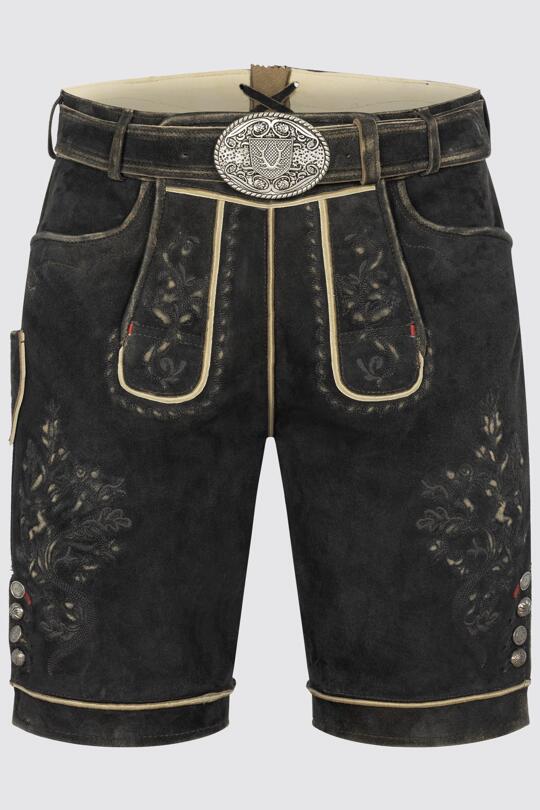 Herren Lederhose KUNO mit Gürtel - Krüger Buam - 961569-000-0076
