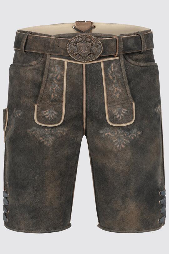 Herren Lederhose CURTIS mit Gürtel - Krüger Buam - 962870-000-0076