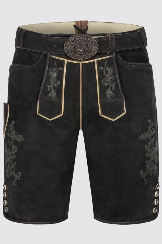 Herren Lederhose CAELIUS mit Gürtel - Krüger Buam - 963769-000-0076