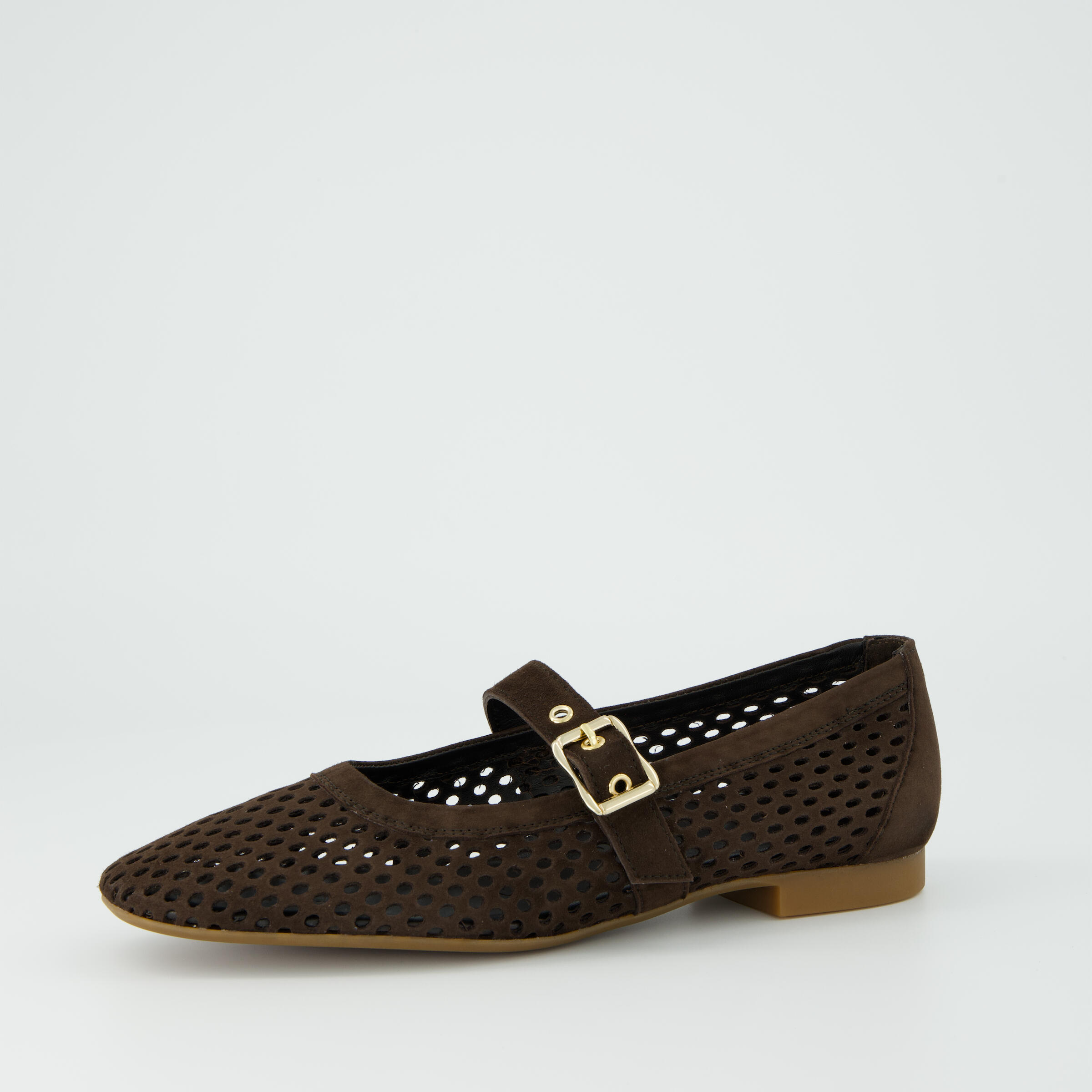 Paul Green Damen Braun 1213-049 Pg 1213 Ballerina Mary Jane Moro Echtleder Gummisoh... - Bild 3