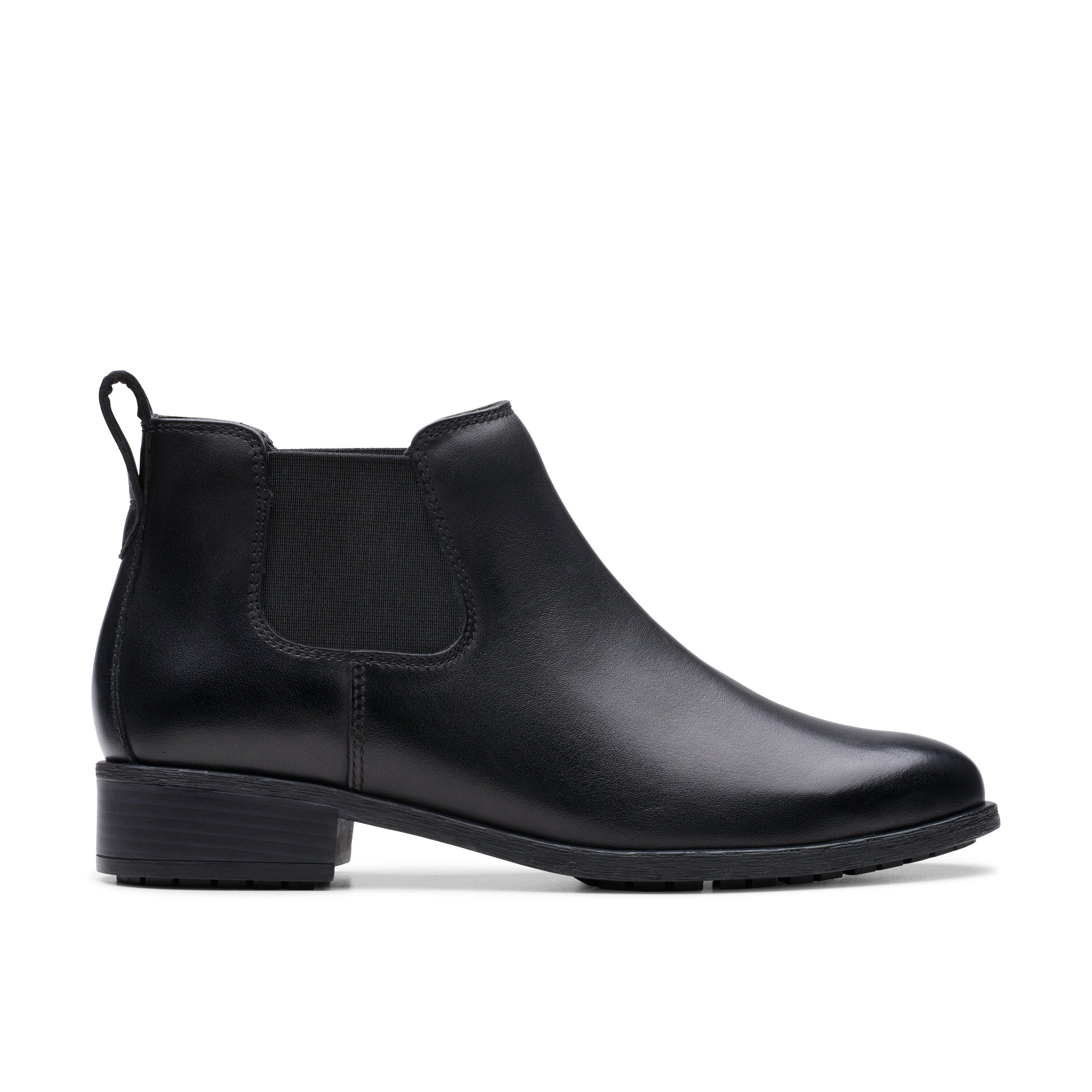 Clarks Schwarz Damenschuhe Ankle Boots Black Leather Black Leather - Gr. - 6 Uk