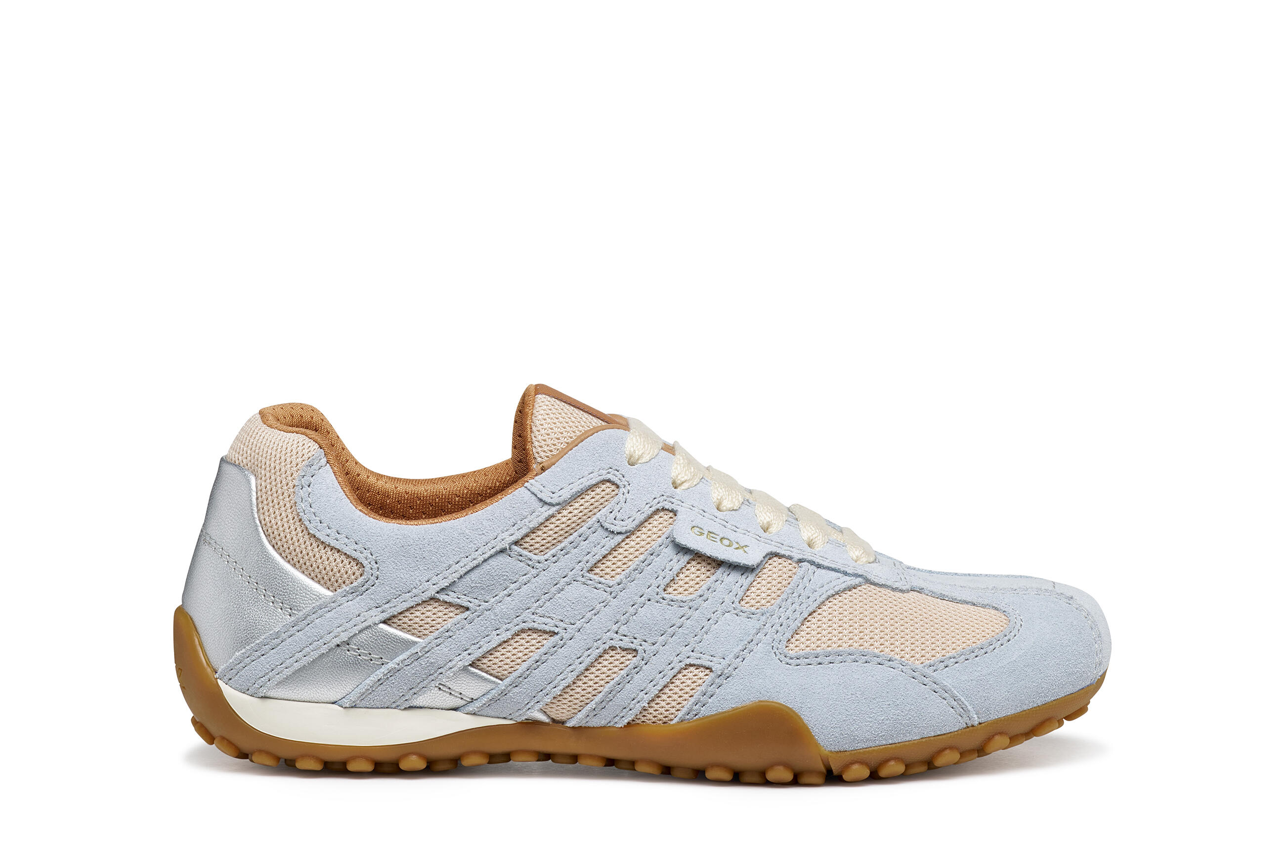 Geox Damenschuhe Sneaker Low Papyrus/Crystal - Gr. - 40