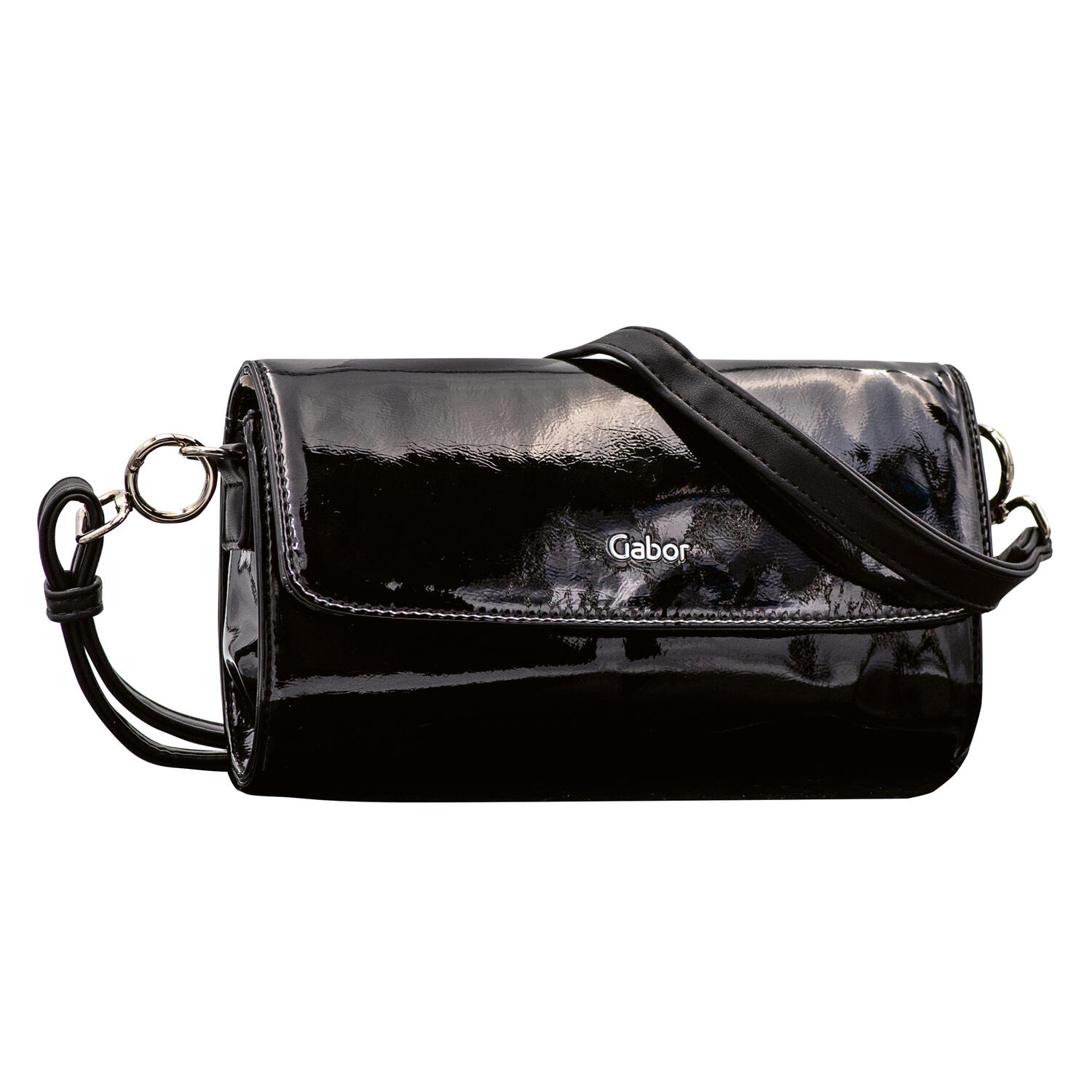 Gabor bags Abeline Clutch black patent Sabu