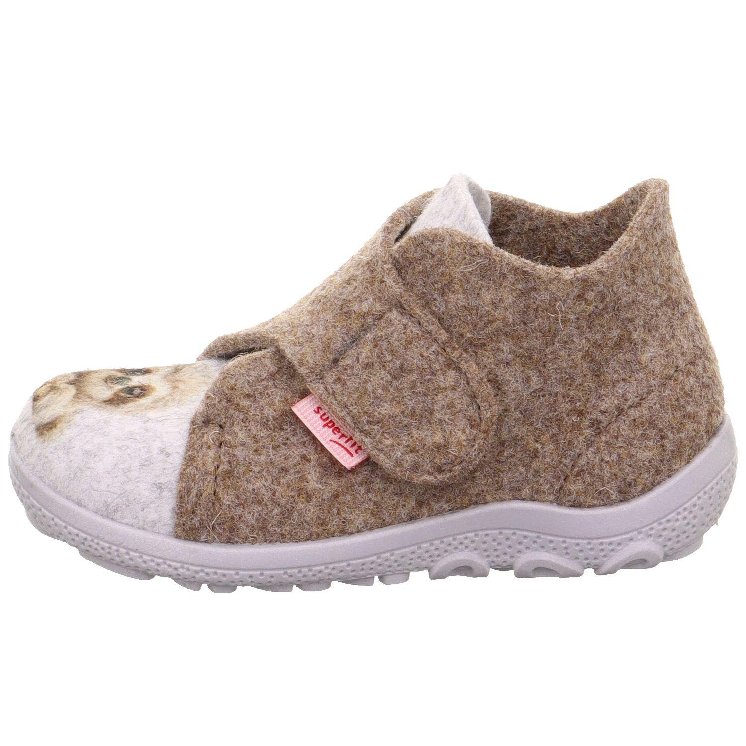 Superfit Beige/Grau Kinderschuhe Hausschuhe - Gr. - 21