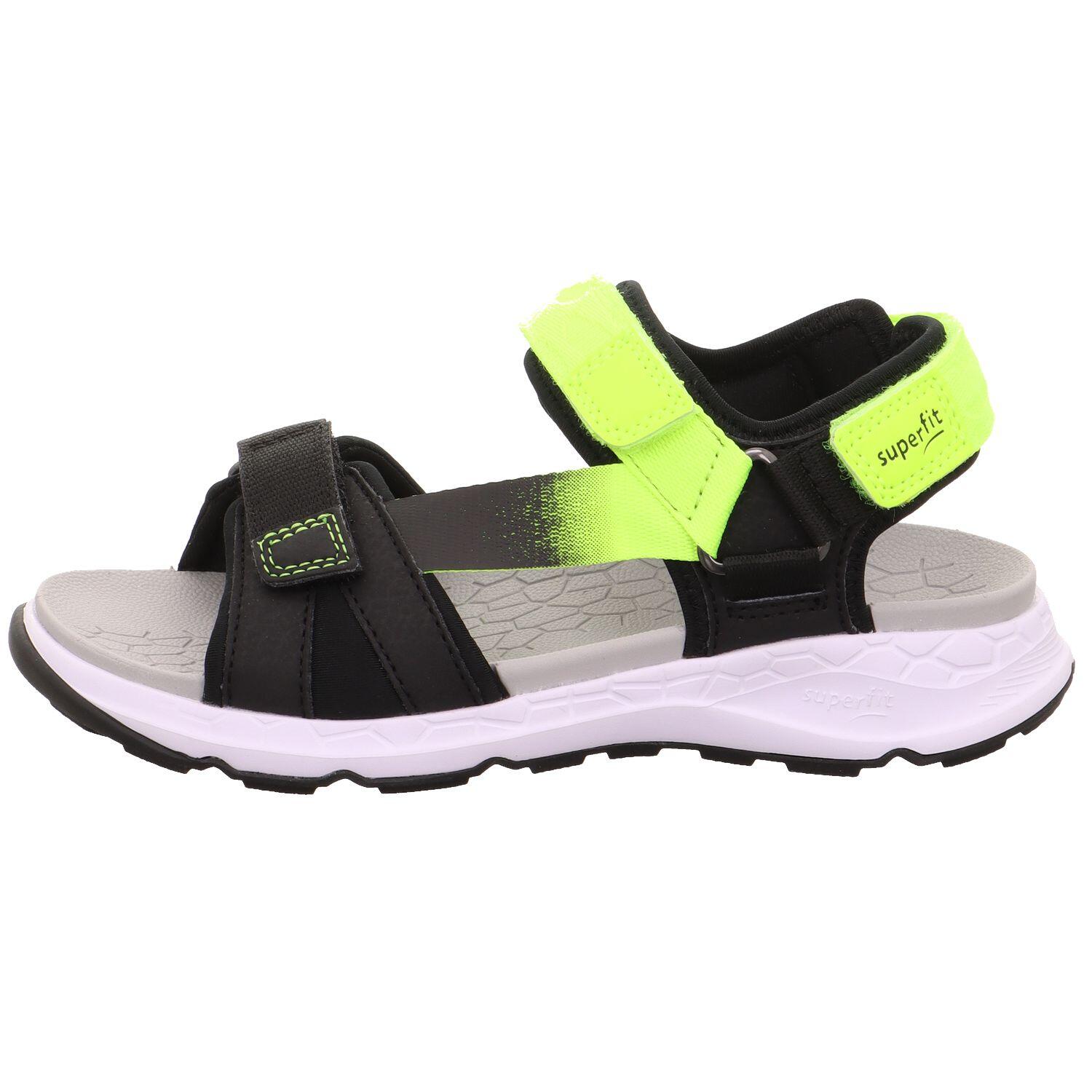 Superfit Schwarz/Gelb Kinderschuhe Sandalen - Gr. - 28