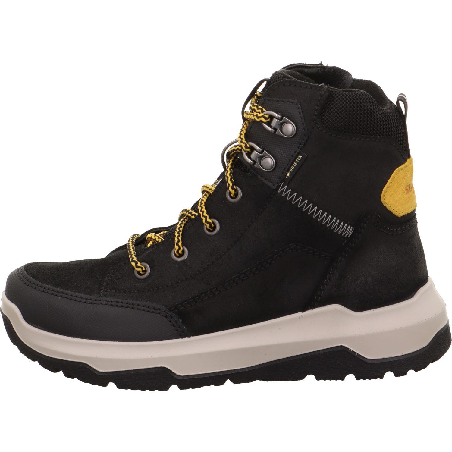 Superfit Schwarz/Gelb Kinderschuhe Stiefel - Gr. - 38