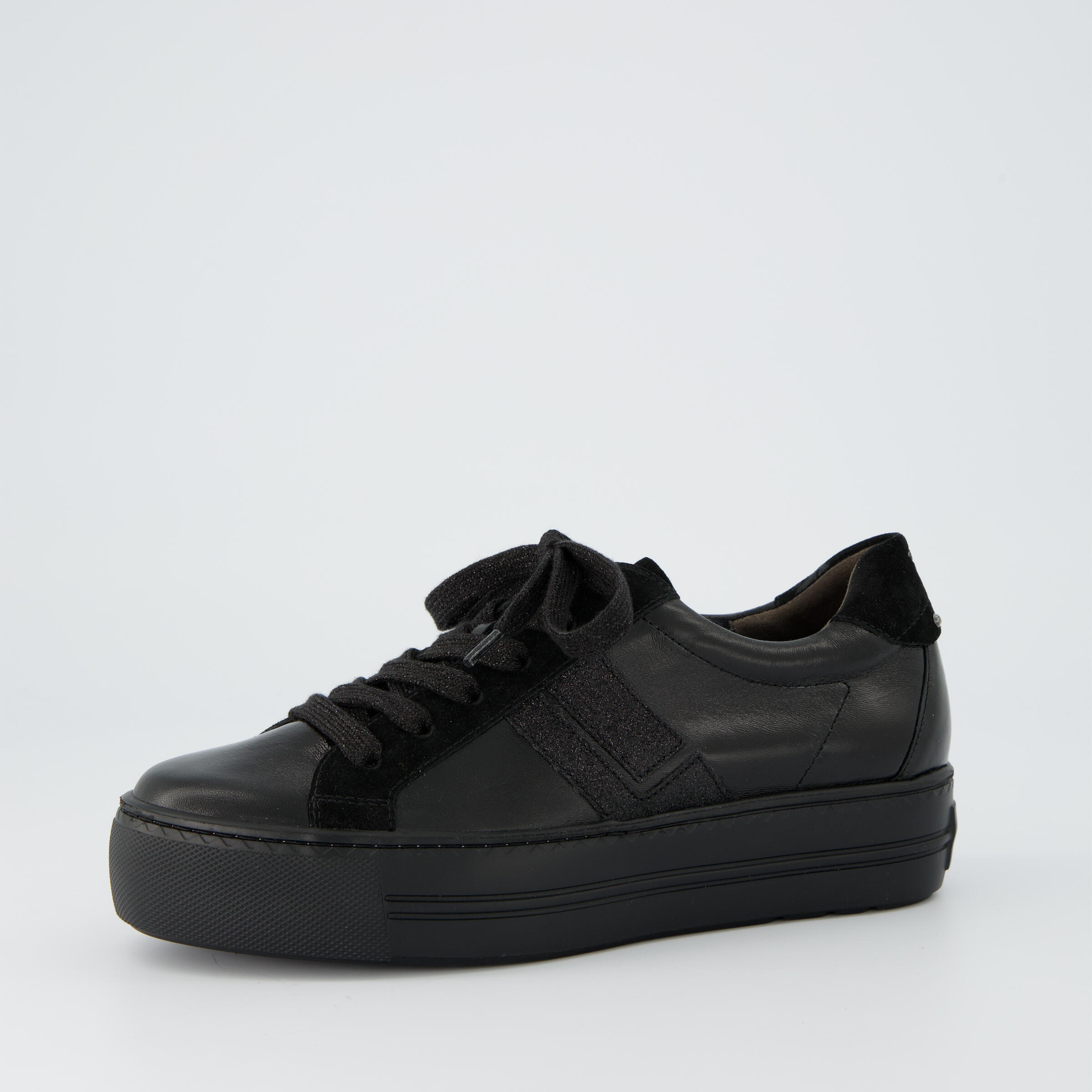 Paul Green Schwarz Damenschuhe Sneaker Low - Gr. - 5 Uk