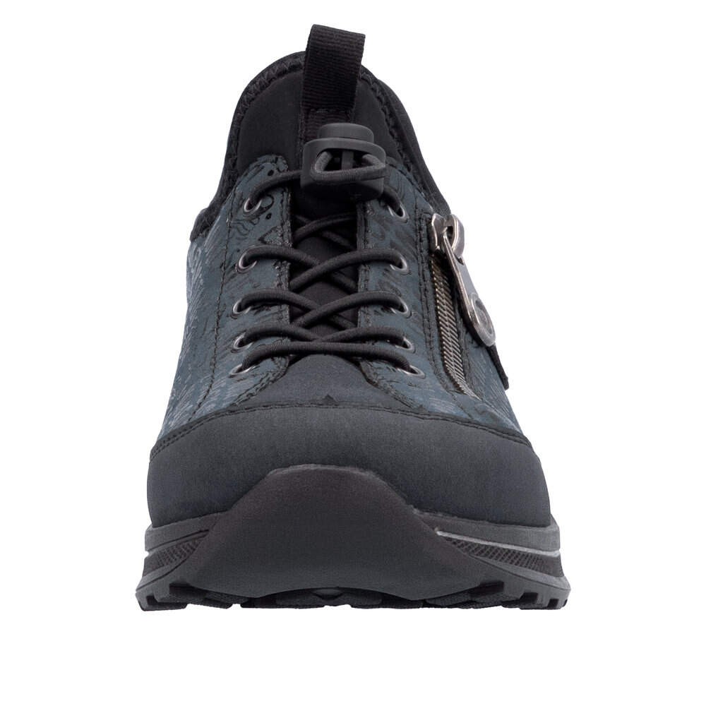 Rieker Damen Halbschuhe Mit Reißverschluss - Extraweite Schnürschuhe Aus Glattleder