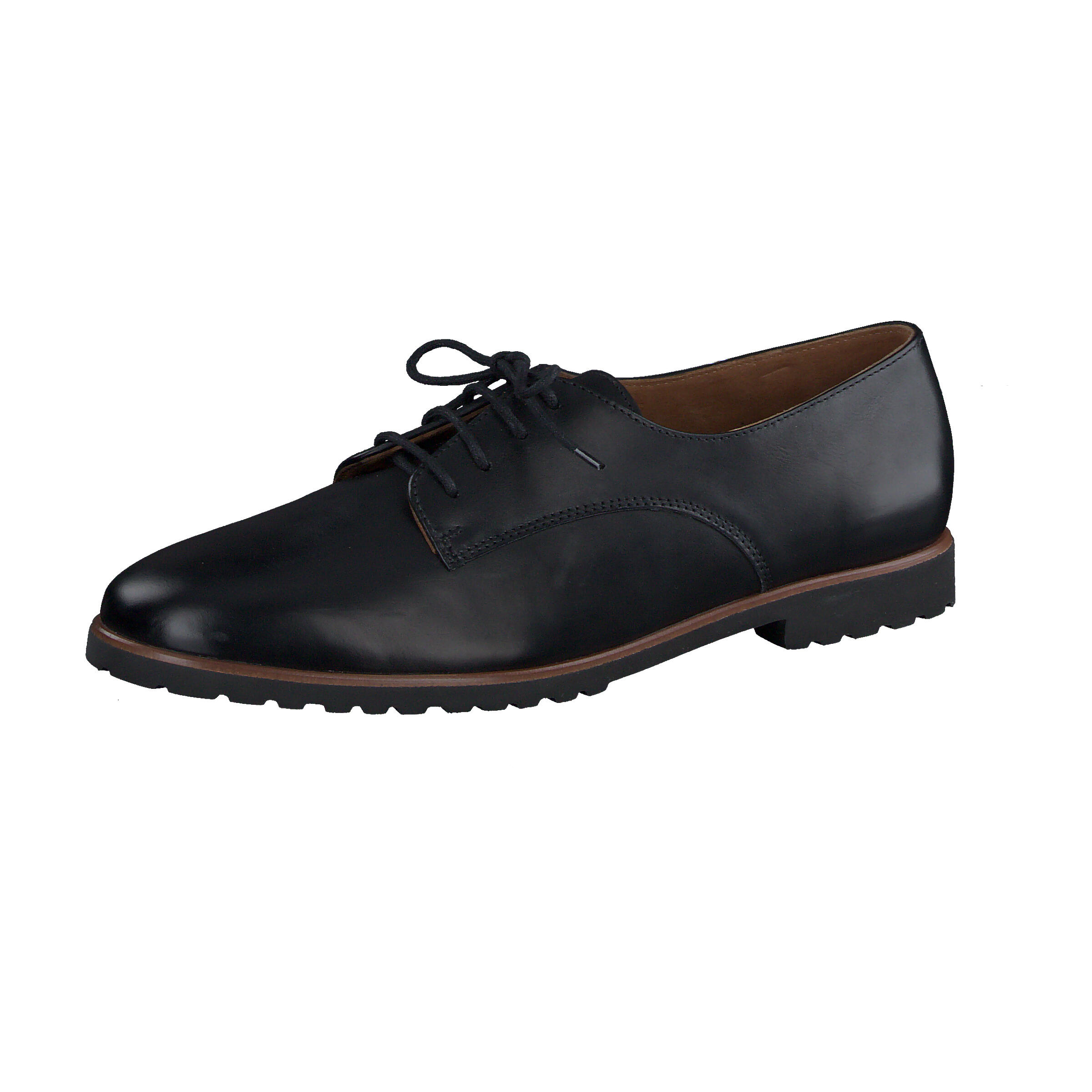 Paul Green Damen Schwarz Schuhe Elegante Schnürer - Gr. - 7 Uk