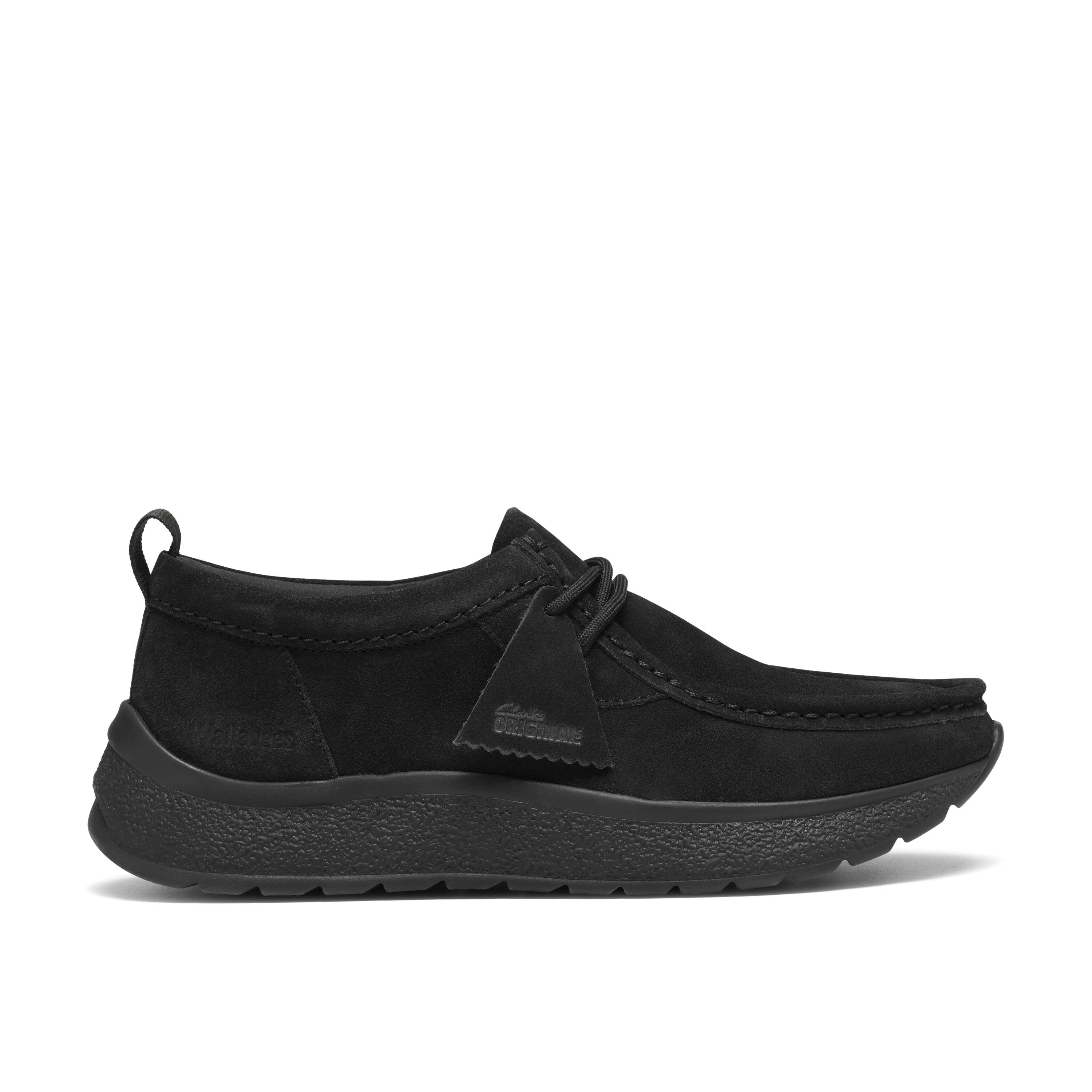 Clarks Schwarz Herrenschuhe Elegante Schnürer Black/Blk Suede Black - Gr. - 9 Uk
