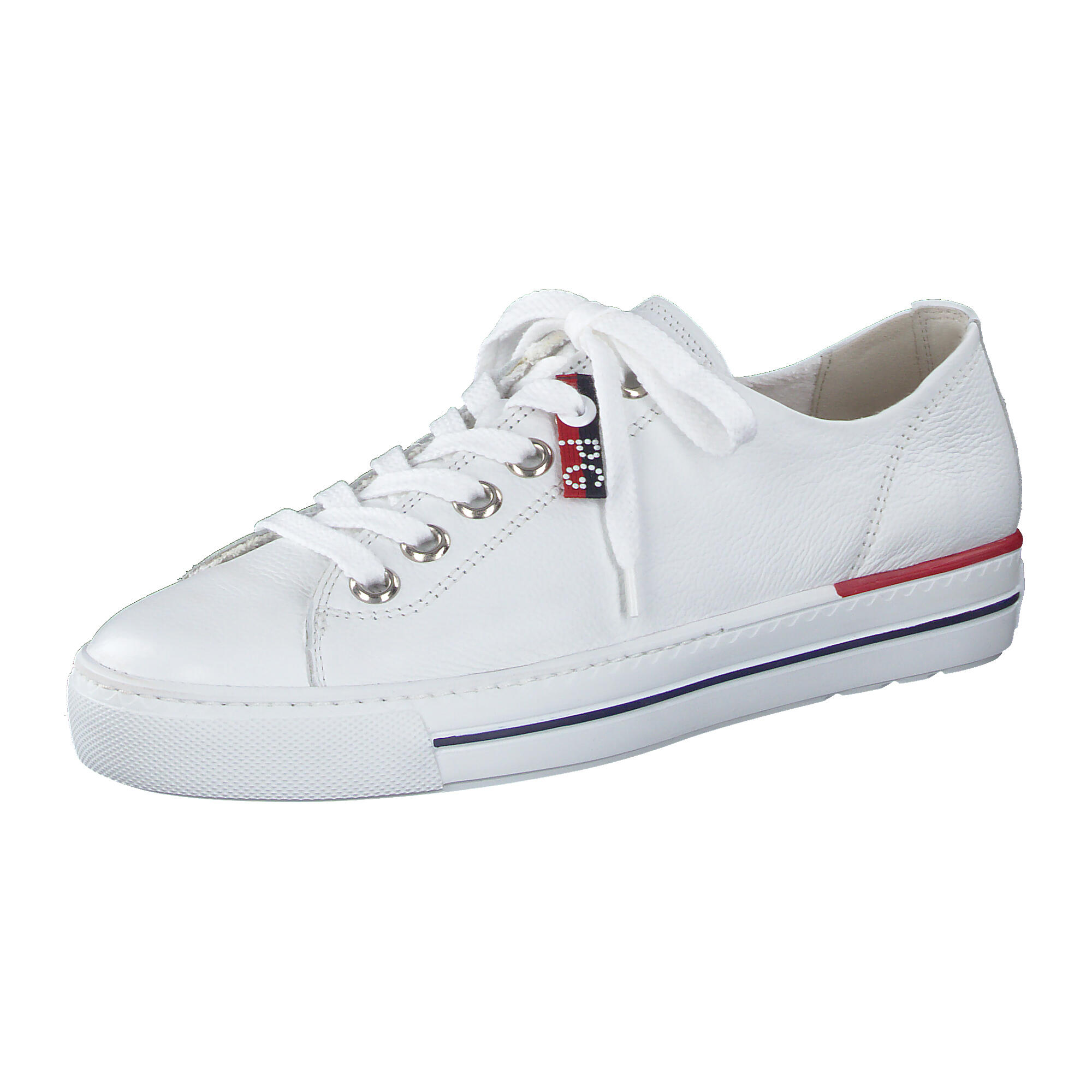 Paul Green Damen Weiss 4760-00 Pg Sneaker Wei? Glattleder Frottee-Futter Gummisohle Norma... - Bild 3