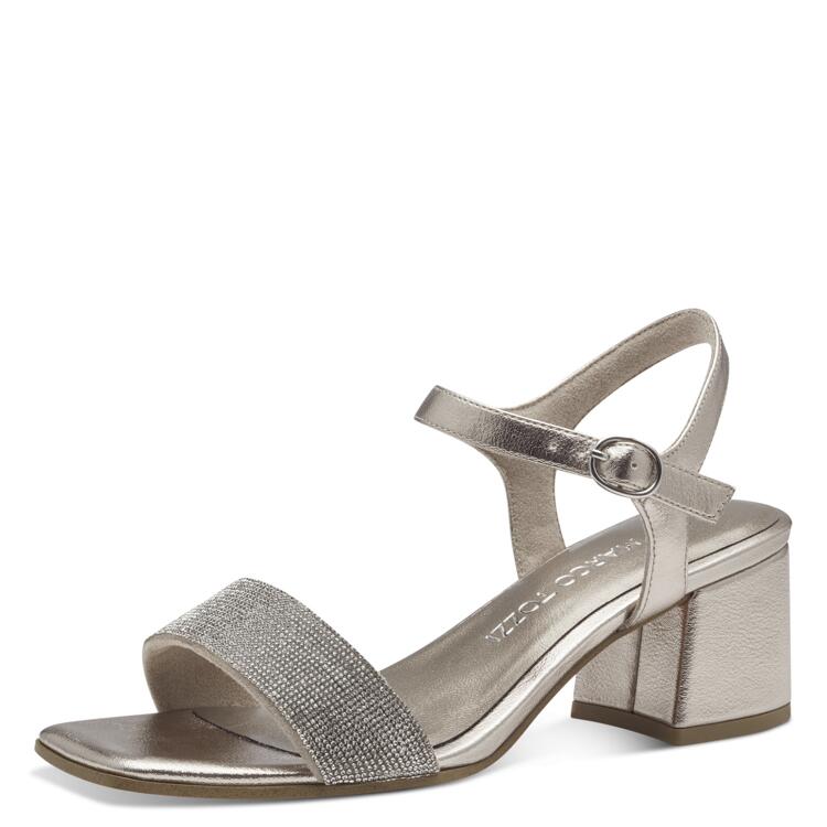Marco Tozzi Blockabsatz Sandale metallic Schuh Liebl