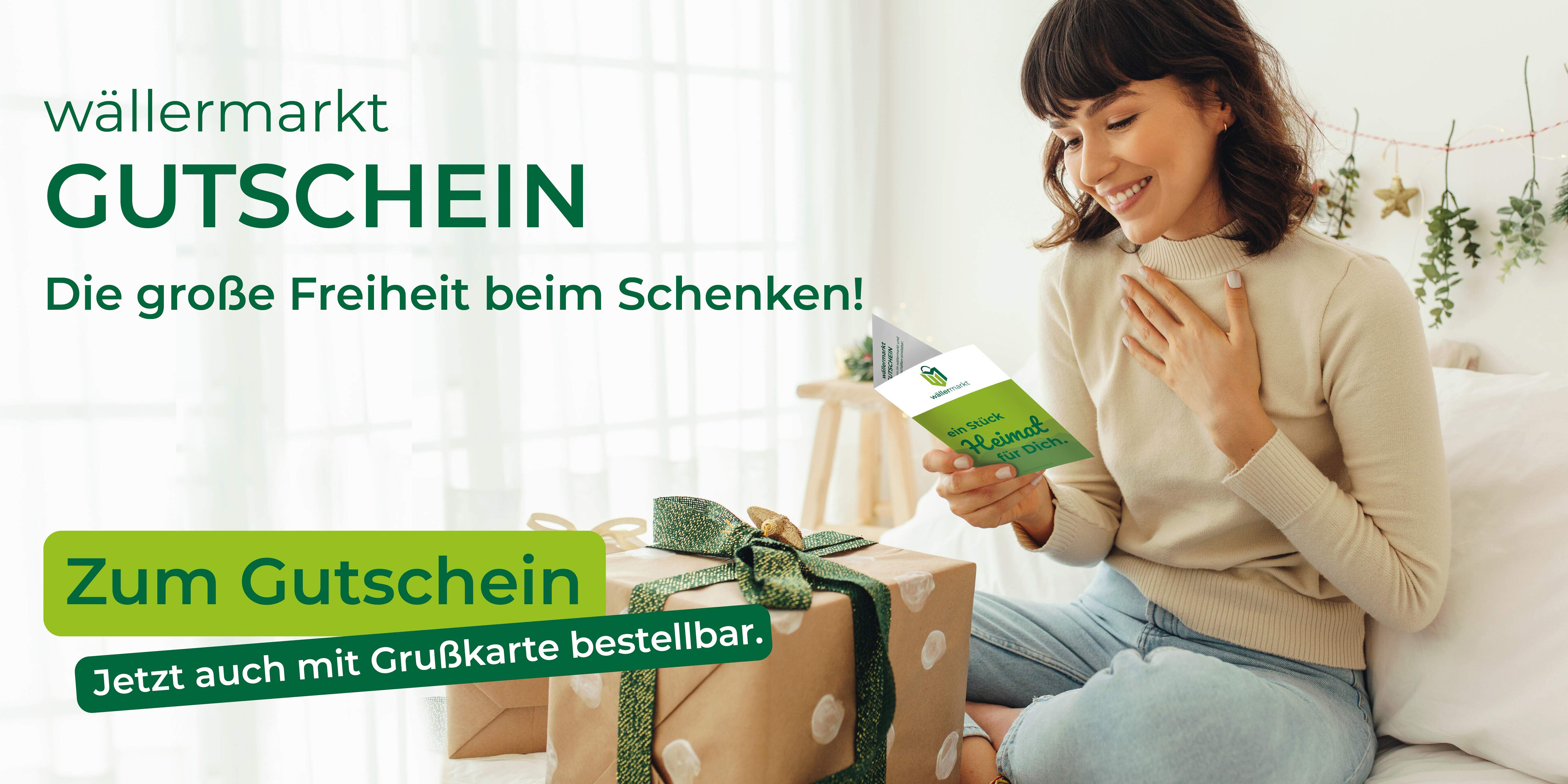 Die große Freiheit beim Schenken. wällermarkt Gutschein.